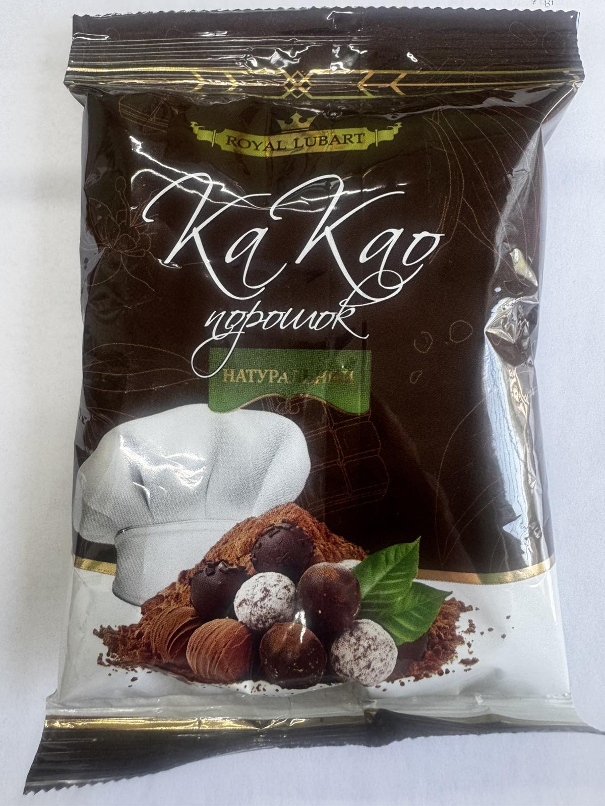 Какао порошок натуральний ROYAL LUBART 80 г.